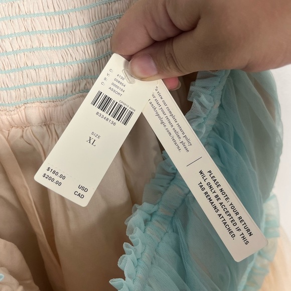 New Anthropologie Pernille Rosenkilde Strapless Tiered Tulle Dress size XL - Picture 7 of 9